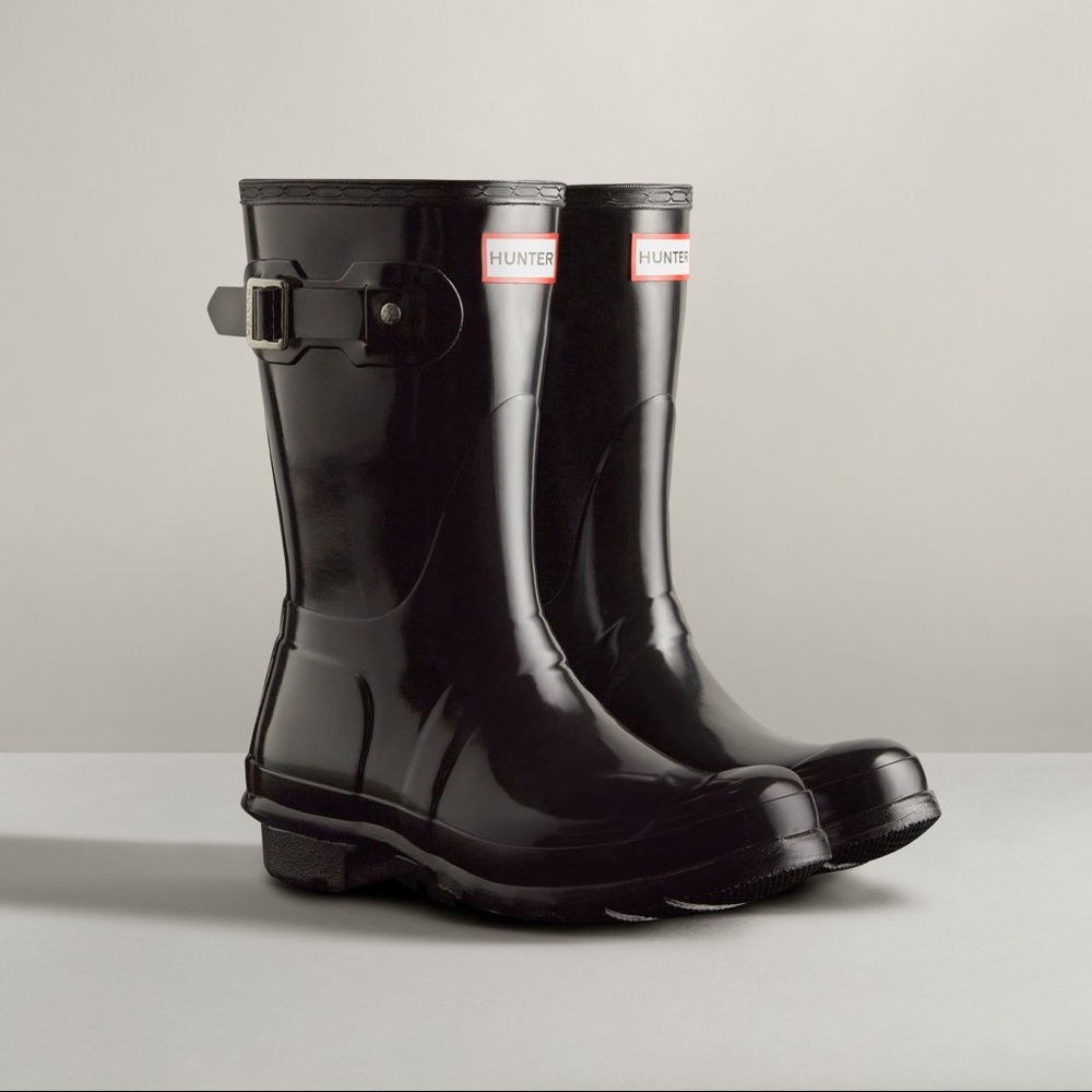 Short Black Hunter Rain Boots (with removable fleece inserts)